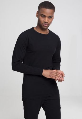 Urban Classics Fitted Stretch L/S Tee black - L
