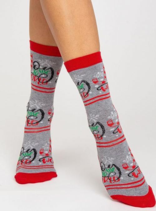 Gatio Pánske ponožky (bielo - červená) Farba: bielo - červená, Veľkosť: 36-40