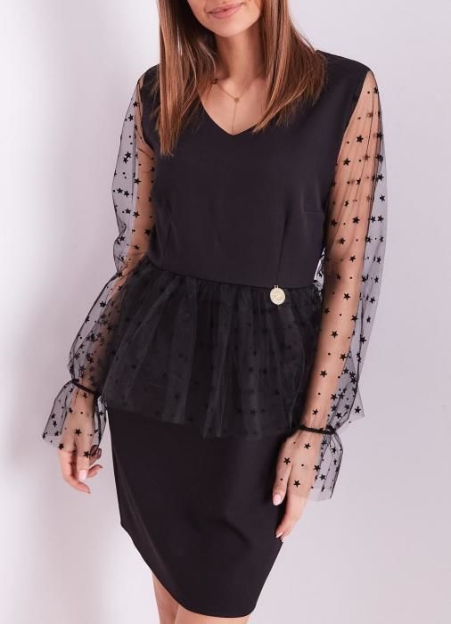 Gatio Dámske koktejlové šaty (čierna) Farba: čierna, Veľkosť: UNI