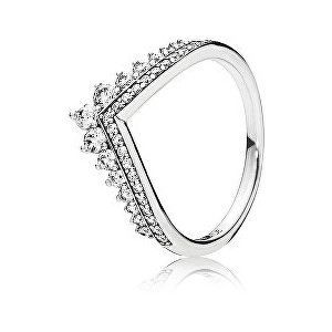 Pandora Štýlový strieborný prsteň s trblietavými kamienkami 197736CZ 52 mm