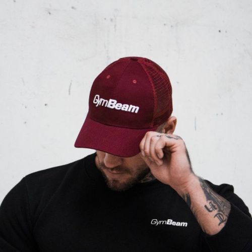 GymBeam Šiltovka Mesh Panel Cap Burgundy  uni