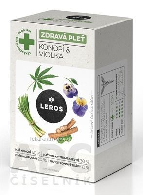 LEROS ZDRAVÁ PLEŤ Konope & Fialka bylinná čaj 20x1,5 g (30 g)
