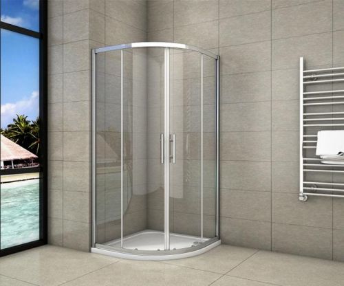 H K - Čtvrtkruhový sprchový kout SYMPHONY S4 90 cm s dvoudílnými posuvnými dveřmi (SE-SYMPHONYS490)