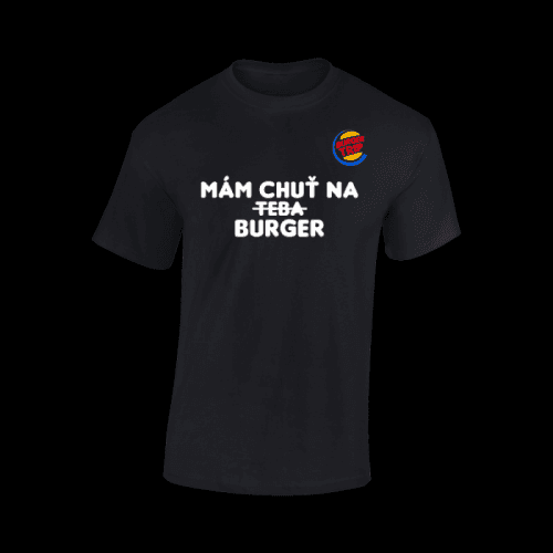 Boki - Tričko Mám chuť na burger - Muž, Čierna, S