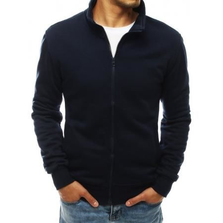 Pánska mikina rozopínajúce bez kapucne tmavo modrá BX4567