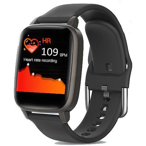 Inteligentné hodinky Carneo Soniq+ čierna (8588007861173... Chytré hodinky IPS LCD 240 x 240,  krokoměr, senzor srdečního tepu, kalorie, čas,  krokomě