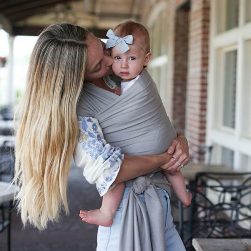 Nosič detí / šatka Boba Wrap Bamboo Light Grey