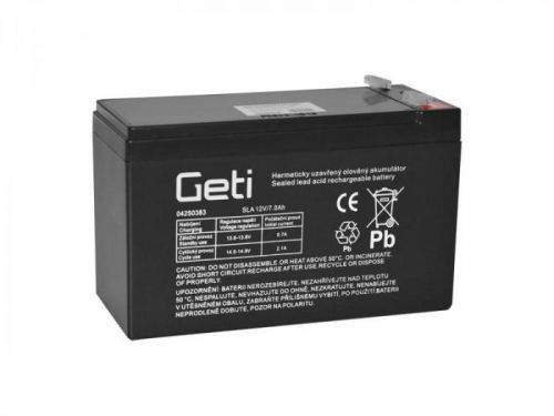 Batérie olovená 12V 7.0Ah Geti (konektor 4,75 mm)