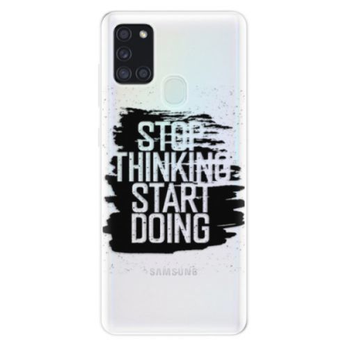 Odolné silikónové puzdro iSaprio - Start Doing - black - Samsung Galaxy A21s