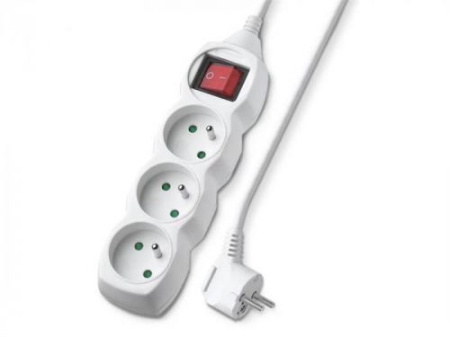 Predlžovací kábel 3 zásuvky 5m Geti GEC35S s vypínačom