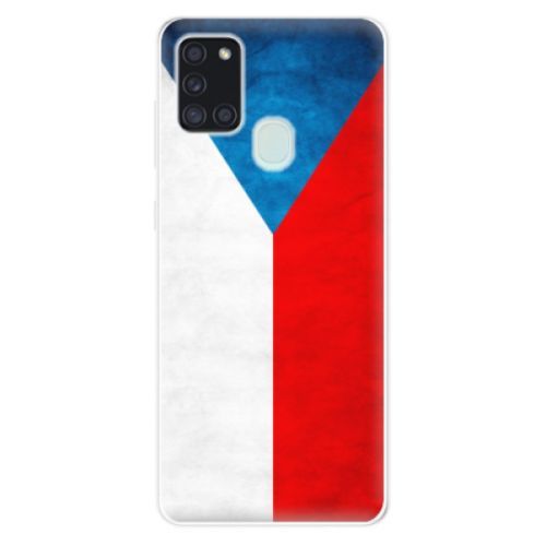 Odolné silikónové puzdro iSaprio - Czech Flag - Samsung Galaxy A21s