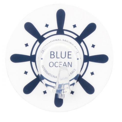 Vešiak jednoduchý Botti 6,5x6,5 cm modro-biely