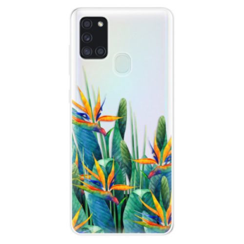 Odolné silikónové puzdro iSaprio - Exotic Flowers - Samsung Galaxy A21s