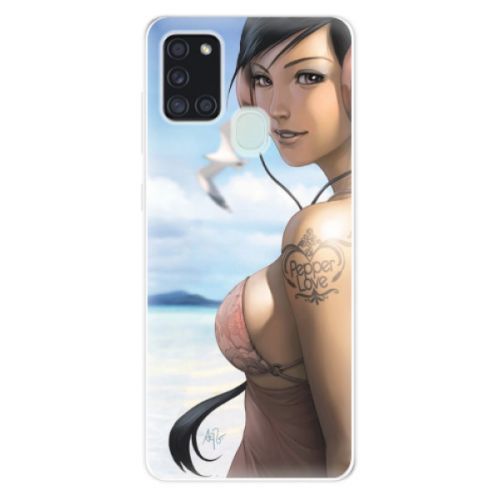 Odolné silikónové puzdro iSaprio - Girl 02 - Samsung Galaxy A21s