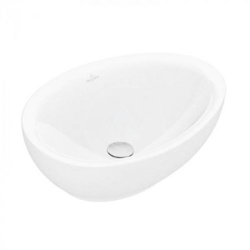 VILLEROY & BOCH VILLEROY & BOCH - Aveo New Generation Umyvadlo na desku, 595x440 mm, bez přepadu, bez otvoru pro baterii, CeramicPlus, alpská bílá (413261R1)