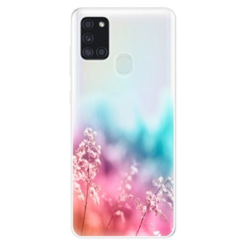 Odolné silikónové puzdro iSaprio - Rainbow Grass - Samsung Galaxy A21s