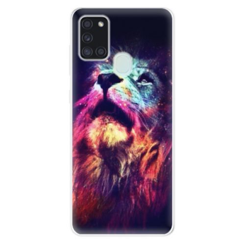 Odolné silikónové puzdro iSaprio - Lion in Colors - Samsung Galaxy A21s