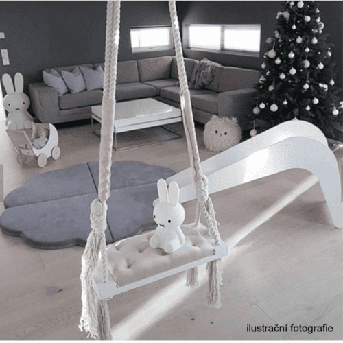 Houpačka SVING bílá / šedá Tempo Kondela