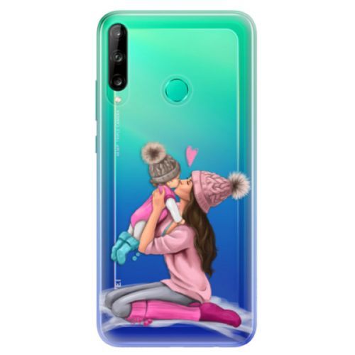 Odolné silikónové puzdro iSaprio - Kissing Mom - Brunette and Girl - Huawei P40 Lite E