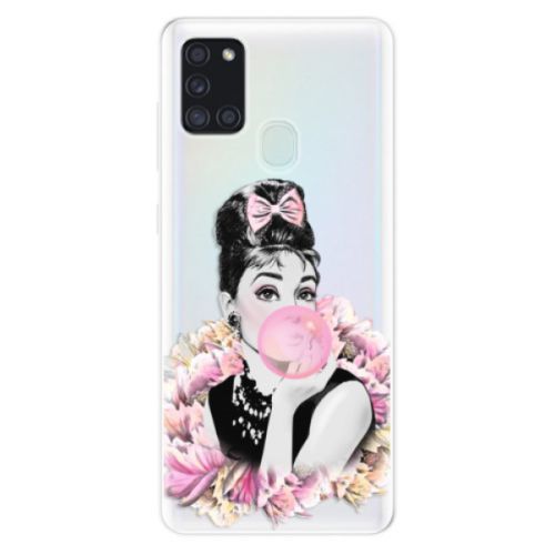 Odolné silikónové puzdro iSaprio - Pink Bubble - Samsung Galaxy A21s