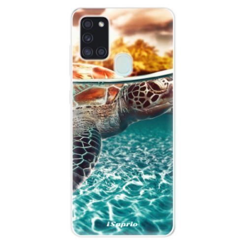Odolné silikónové puzdro iSaprio - Turtle 01 - Samsung Galaxy A21s