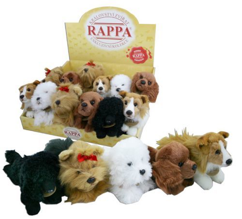 Plyšový pes ležící, 5 druhů, 17 cm, ECO-FRIENDLY