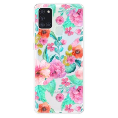 Odolné silikónové puzdro iSaprio - Flower Pattern 01 - Samsung Galaxy A21s