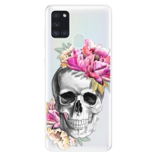 Odolné silikónové puzdro iSaprio - Pretty Skull - Samsung Galaxy A21s
