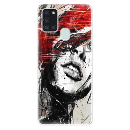 Odolné silikónové puzdro iSaprio - Sketch Face - Samsung Galaxy A21s