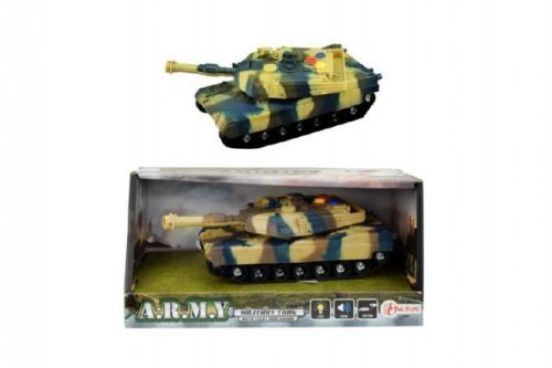Teddies Tank na zotrvačník na batérie so svetlom so zvukom v krabici