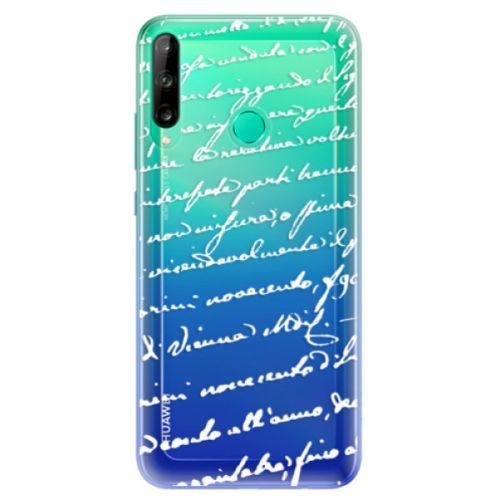 Odolné silikónové puzdro iSaprio - Handwriting 01 - white - Huawei P40 Lite E