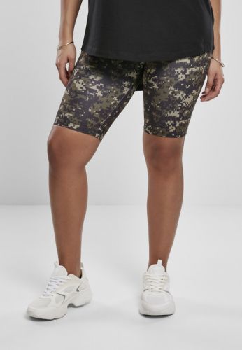 Urban Classics Ladies High Waist Camo Tech Cycle Shorts wood digital camo - XS