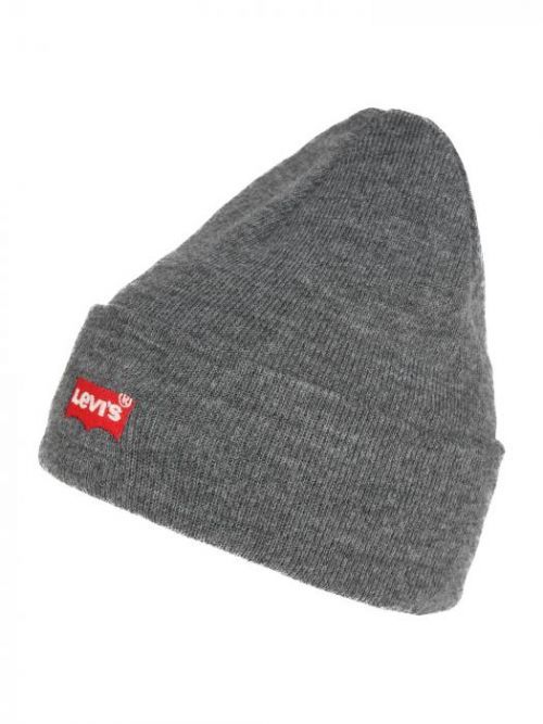 LEVI'S Čiapky 'RED BATWING EMBROIDERED SLOUCHY BEANIE'  sivá