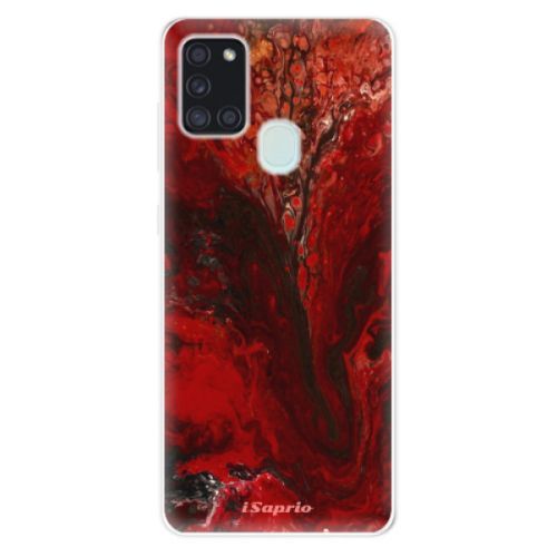 Odolné silikónové puzdro iSaprio - RedMarble 17 - Samsung Galaxy A21s