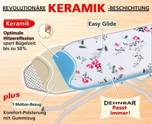 Povlak na žehliaca doska, červené kvety