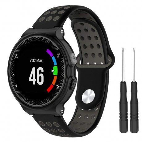 Garmin Forerunner 235 Silicone Sport remienok, Black/Gray