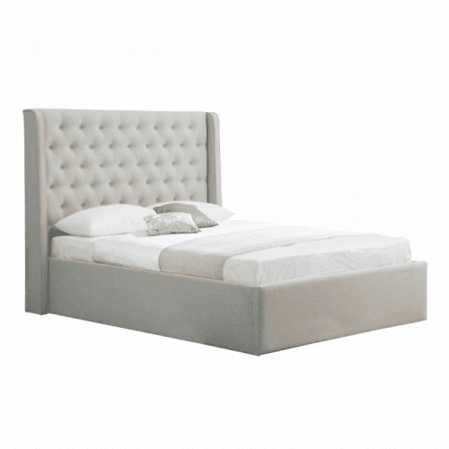 Postel, světle šedá, 160x200, JOSIE