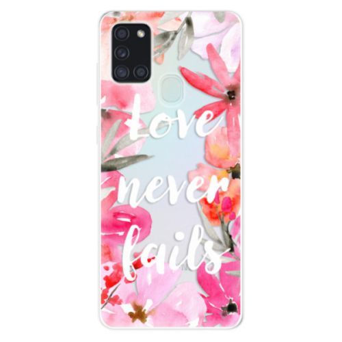 Odolné silikónové puzdro iSaprio - Love Never Fails - Samsung Galaxy A21s