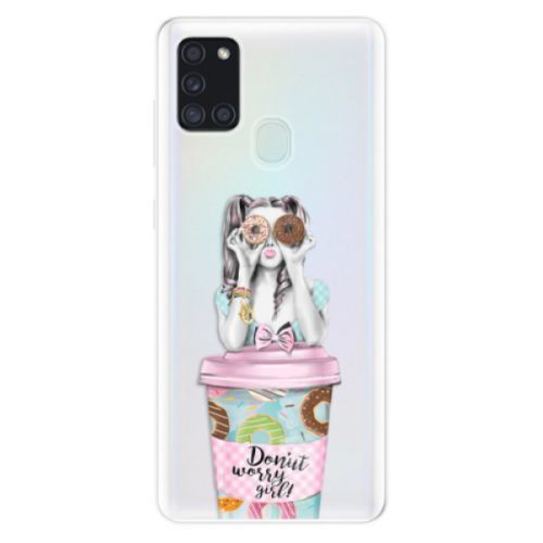 Odolné silikónové puzdro iSaprio - Donut Worry - Samsung Galaxy A21s