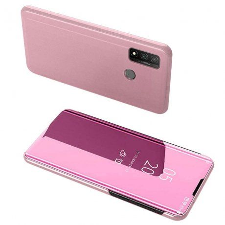 MG Clear View knižkové puzdro na Huawei P Smart 2020, ružové