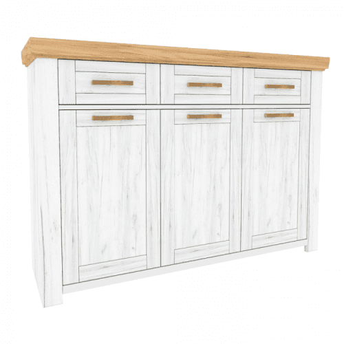 Komoda G SUDBURY dub craft zlatý / dub craft bílý Tempo Kondela