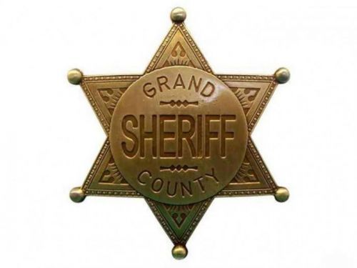 Hviezda šerifská Grand Country 6 cm - zlatá