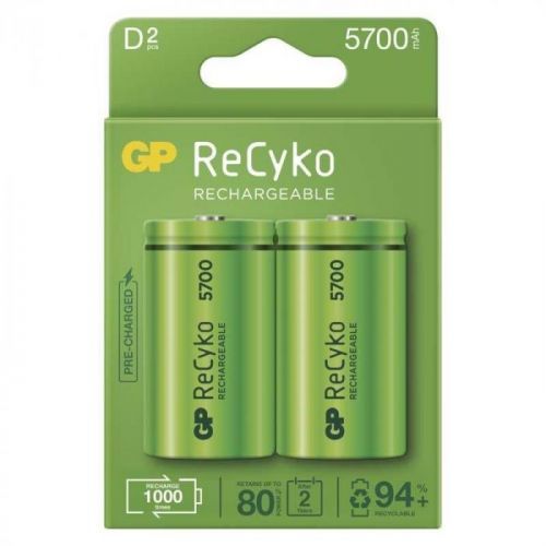 Batéria nabíjacie GP ReCyko, HR20, D, 5700mAh, NiMH, krabička 2ks...