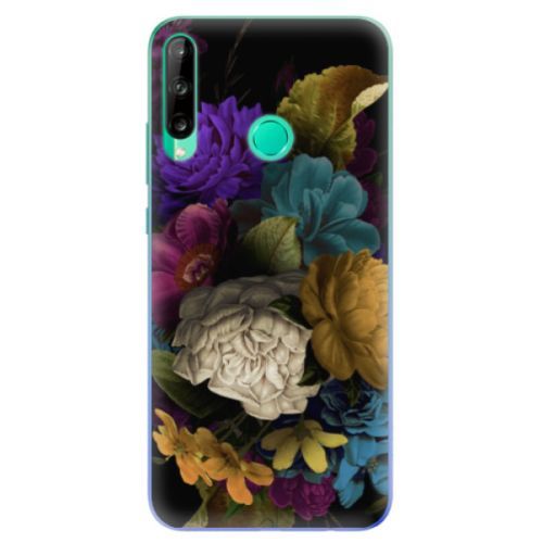 Odolné silikónové puzdro iSaprio - Dark Flowers - Huawei P40 Lite E
