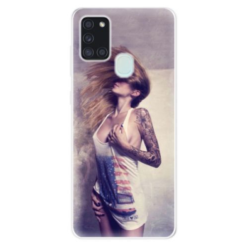 Odolné silikónové puzdro iSaprio - Girl 01 - Samsung Galaxy A21s