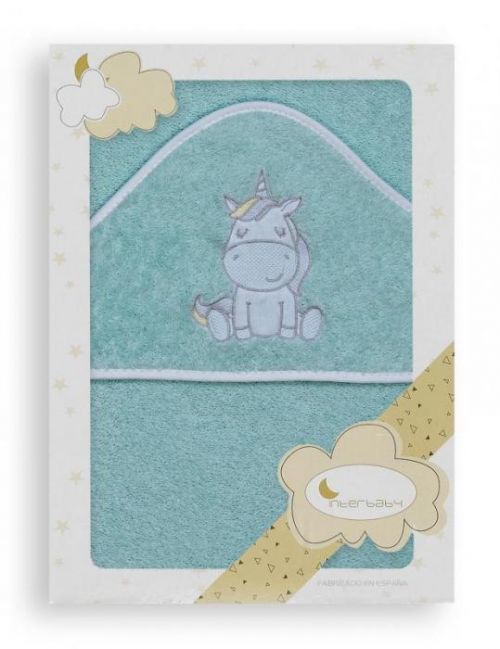 OSUŠKA froté 100x100 JEDNOROŽEC - zelená