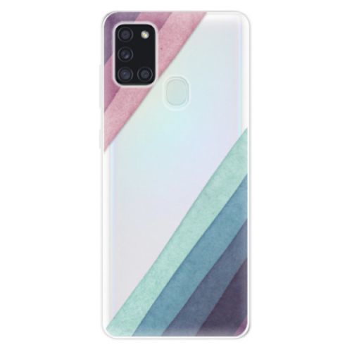 Odolné silikónové puzdro iSaprio - Glitter Stripes 01 - Samsung Galaxy A21s