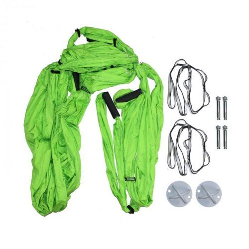 Aerial Yoga set - závěs na jógu MASTER Hammock s příslušenstvím - zelený