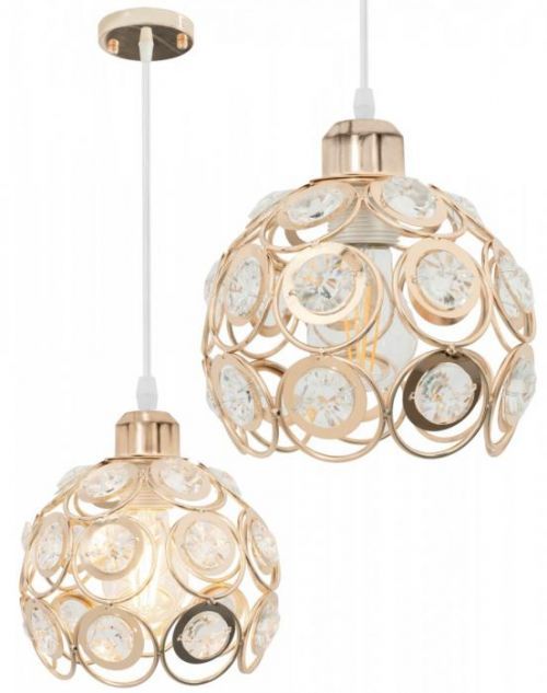 Stropné svietidlo TooLight Loft Crystal I zlaté
