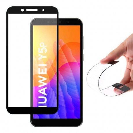 MG Full Cover Flexi Nano Hybrid ochranné sklo na Huawei Y5p, čierne